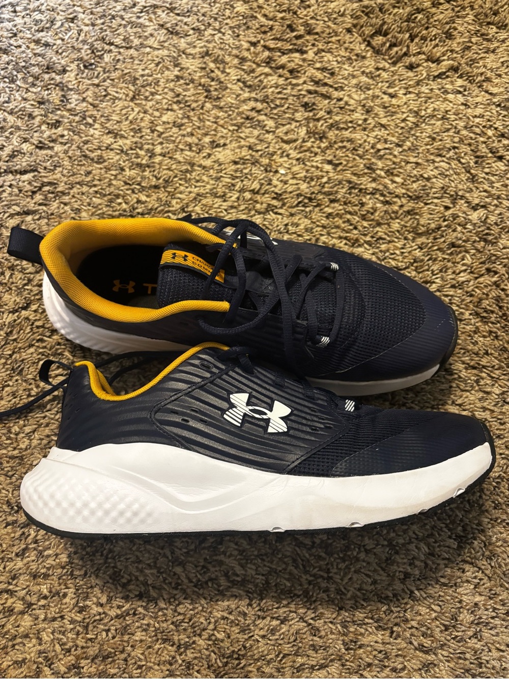 Under Armour Navy and Yellow Men's Training Sneakers
